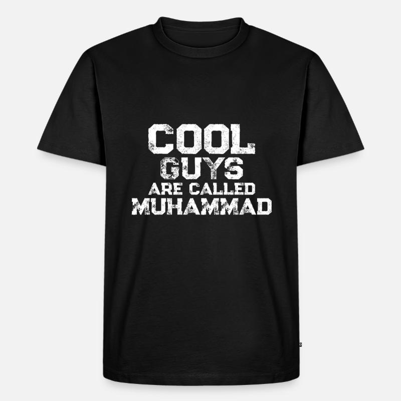 Cool guys are called Muhammad - Männer Premium Bio T-Shirt - Schwarz