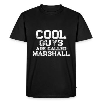 Les gars cool s’appellent Marshall - T-shirt Premium bio Homme - noir - Devant - Nico (187cm)