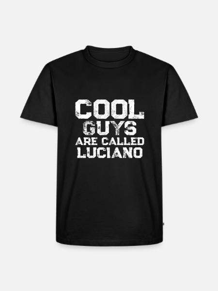 Seje fyre hedder Luciano - Herre Premium økologisk T-shirt - sort