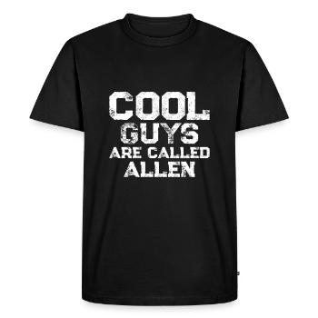 Les gars cool s’appellent Allen - T-shirt Premium bio Homme - noir - Devant - Nico (187cm)