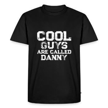 Les mecs cool s’appellent Danny - T-shirt Premium bio Homme - noir - Devant - Nico (187cm)