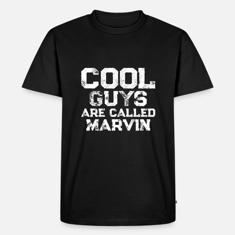 Cool guys are called Marvin - Männer Premium Bio T-Shirt - Schwarz