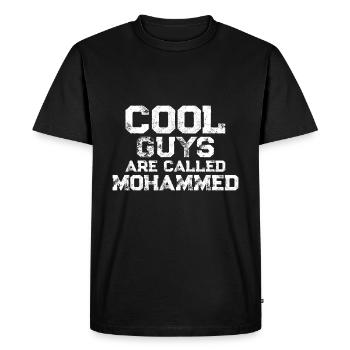Les mecs cool s’appellent Mohammed - T-shirt Premium bio Homme - noir - Devant - Nico (187cm)