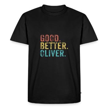 Bon meilleur Oliver - T-shirt Premium bio Homme - noir - Devant - Nico (187cm)