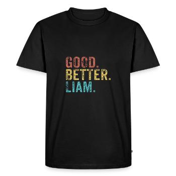 Good better liam - Men's Premium Organic T-Shirt - black - Front - Nico (187cm)