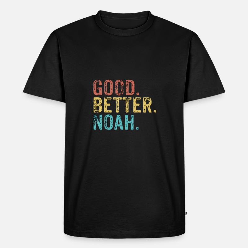 Good better Noah - Männer Premium Bio T-Shirt - Schwarz