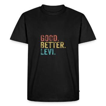 Bon, mieux, Levi - T-shirt Premium bio Homme - noir - Devant - Nico (187cm)