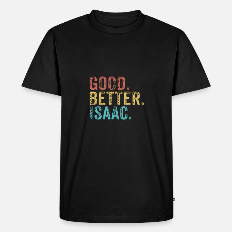 Good better Isaac - Männer Premium Bio T-Shirt - Schwarz