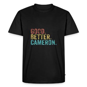 Bon meilleur Cameron - T-shirt Premium bio Homme - noir - Devant - Nico (187cm)