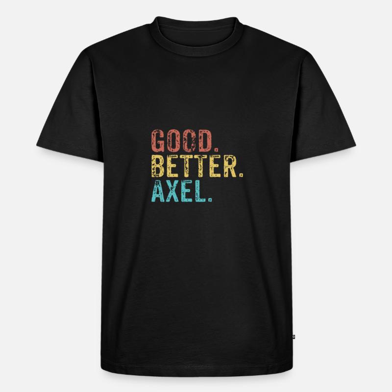 Good better Axel - Männer Premium Bio T-Shirt - Schwarz