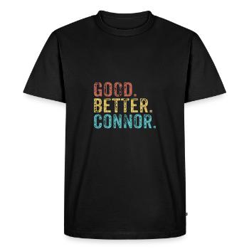 Bon mieux Connor - T-shirt Premium bio Homme - noir - Devant - Nico (187cm)