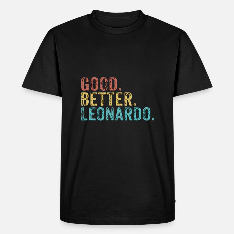 Good better Leonardo - Männer Premium Bio T-Shirt - Schwarz
