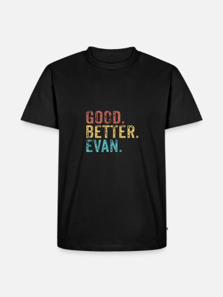 Good better Evan - Männer Premium Bio T-Shirt - Schwarz