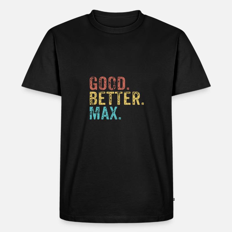 Good better Max - Männer Premium Bio T-Shirt - Schwarz