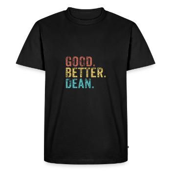 Good better Dean - Men's Premium Organic T-Shirt - black - Front - Nico (187cm)