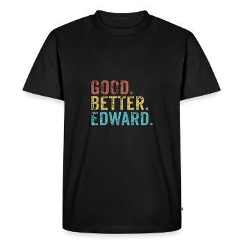 Bien, c’est mieux, Edward - T-shirt Premium bio Homme - noir - Devant - Nico (187cm)