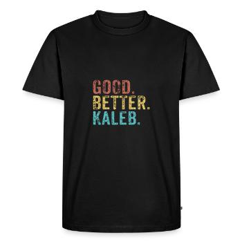 Cool guys are called kaleb - Men's Premium Organic T-Shirt - black - Front - Nico (187cm)