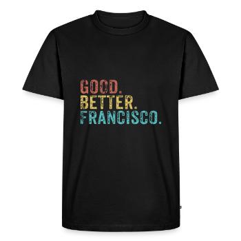 Les mecs cool s’appellent francisco - T-shirt Premium bio Homme - noir - Devant - Nico (187cm)