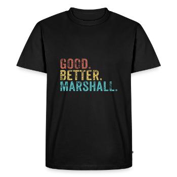 Les gars cool s’appellent marshall - T-shirt Premium bio Homme - noir - Devant - Nico (187cm)