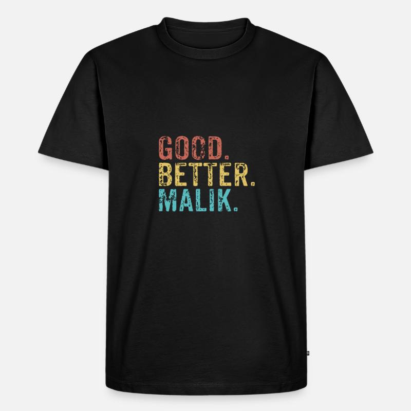 Cool guys are called malik - Männer Premium Bio T-Shirt - Schwarz