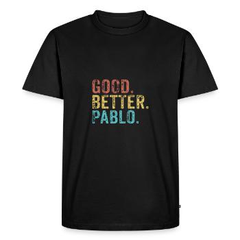 Cool guys are called pablo - Men's Premium Organic T-Shirt - black - Front - Nico (187cm)