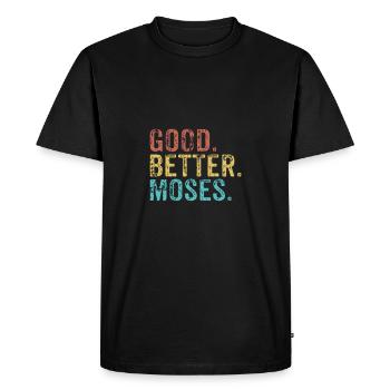 Bon meilleur Moïse - T-shirt Premium bio Homme - noir - Devant - Nico (187cm)