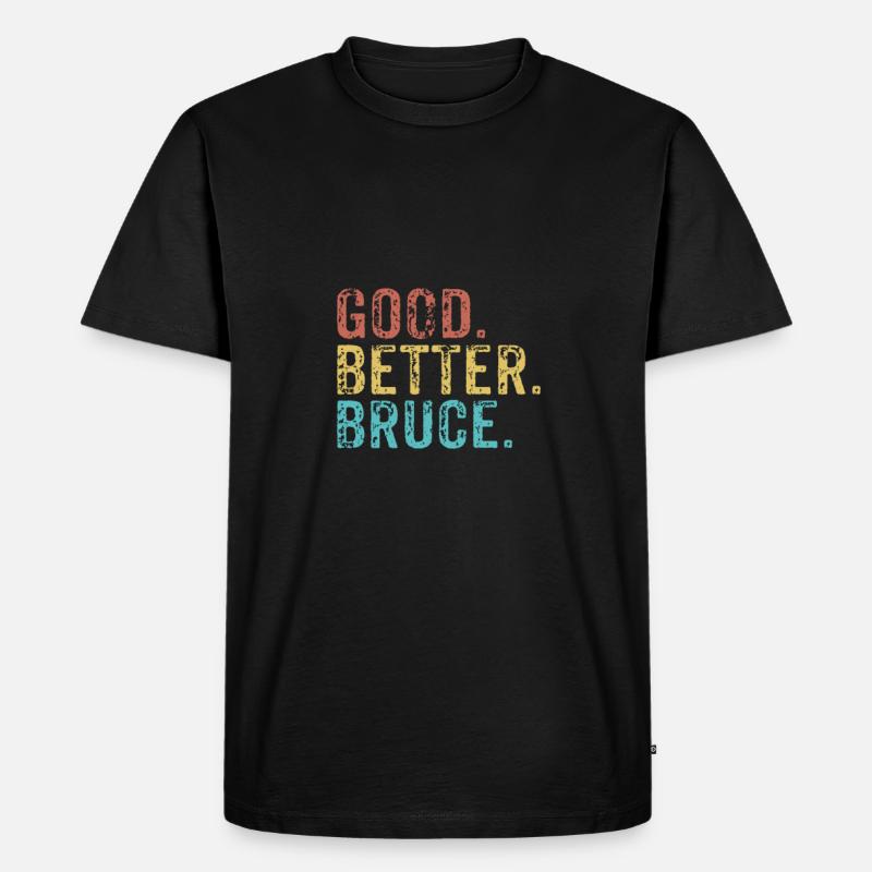 Good better Bruce - Männer Premium Bio T-Shirt - Schwarz