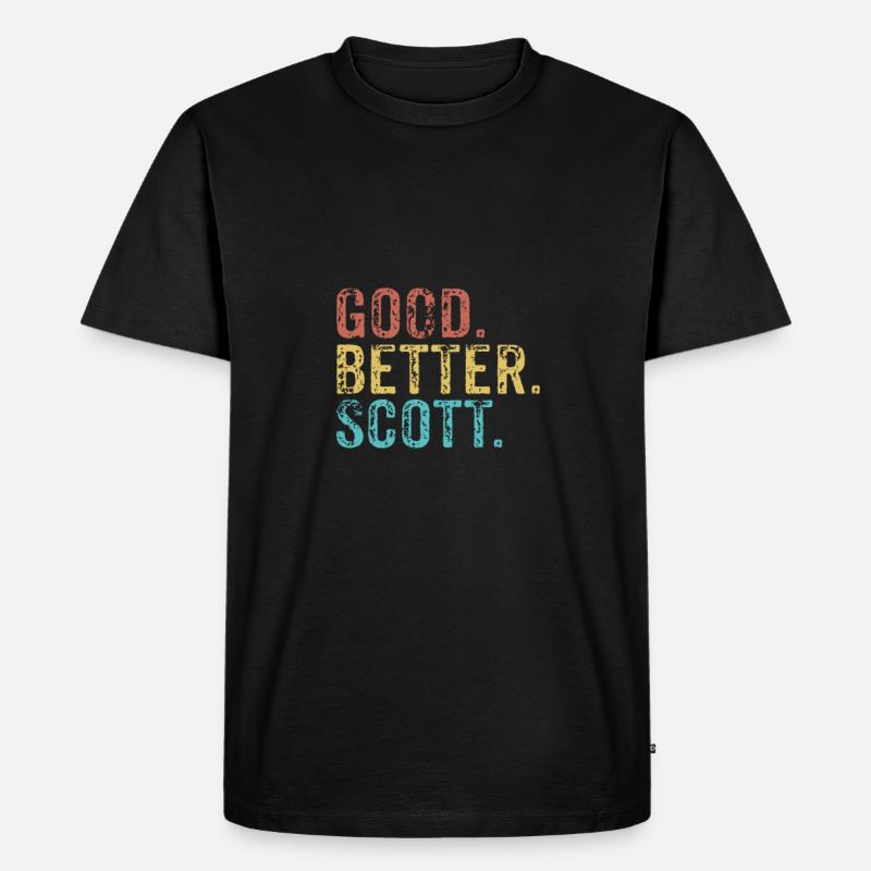 Good better Scott - Männer Premium Bio T-Shirt - Schwarz