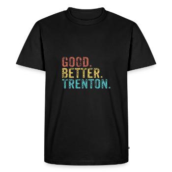 Les gars cool s’appellent trenton - T-shirt Premium bio Homme - noir - Devant - Nico (187cm)
