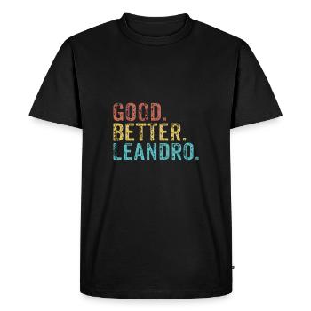 Cool guys are called leandro - Men's Premium Organic T-Shirt - black - Front - Nico (187cm)