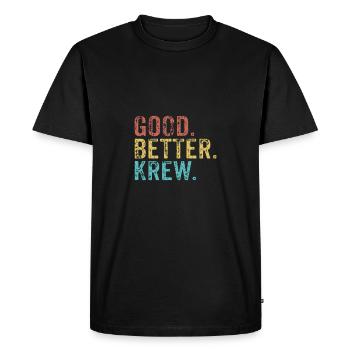 Cool guys are called krew - Men's Premium Organic T-Shirt - black - Front - Nico (187cm)