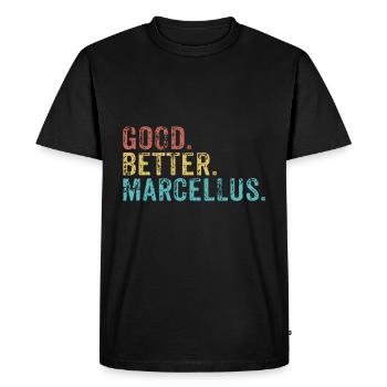 Cool guys are called marcellus - Men's Premium Organic T-Shirt - black - Front - Nico (187cm)