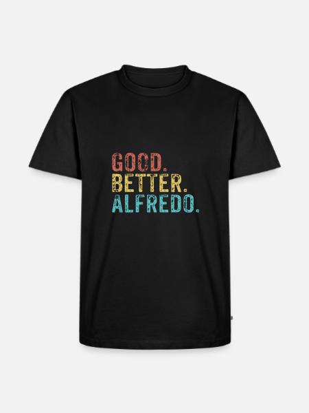 Cool guys are called alfredo - Men's Premium Organic T-Shirt - black