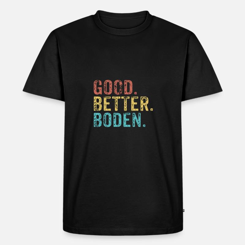 Good better Boden - Männer Premium Bio T-Shirt - Schwarz