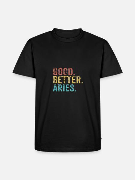 Good better Aries - Männer Premium Bio T-Shirt - Schwarz