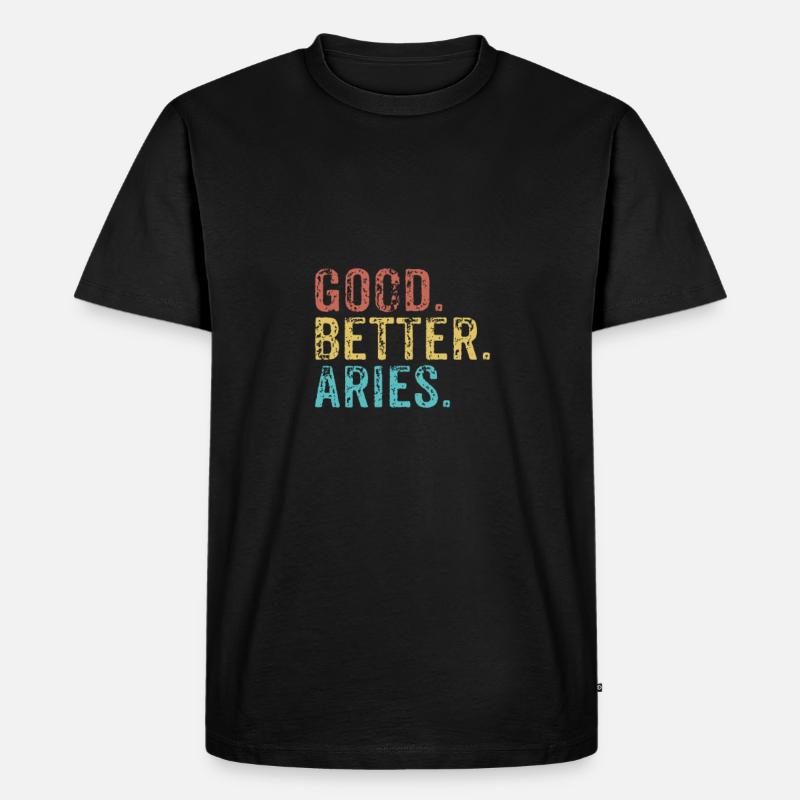 Good better Aries - Männer Premium Bio T-Shirt - Schwarz