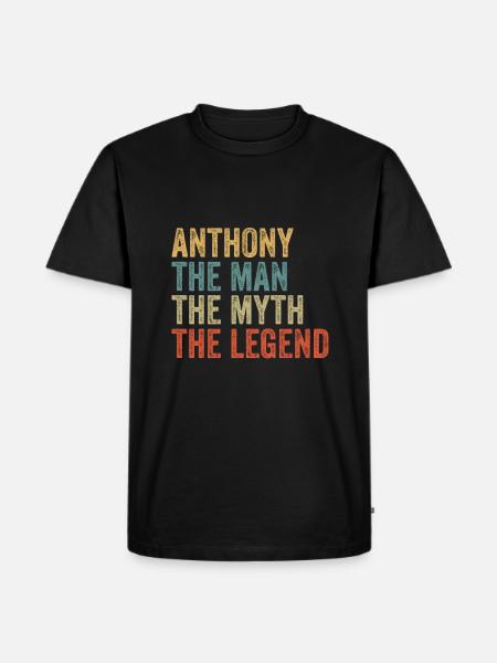 Anthony the man the myth - Men's Premium Organic T-Shirt - black