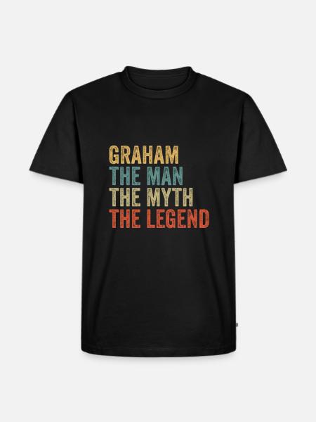 Graham the man the myth - Men's Premium Organic T-Shirt - black