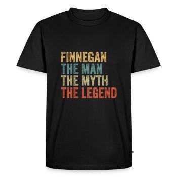 Finnegan the man the myth - Men's Premium Organic T-Shirt - black - Front - Nico (187cm)