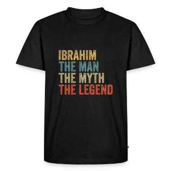 Ibrahim the man the myth - Männer Premium Bio T-Shirt - Schwarz - Vorne - Nico (187cm)