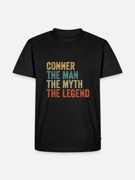 Conner the man the myth - Men's Premium Organic T-Shirt - black