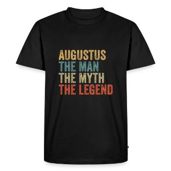 Auguste l’homme, le mythe - T-shirt Premium bio Homme - noir - Devant - Nico (187cm)