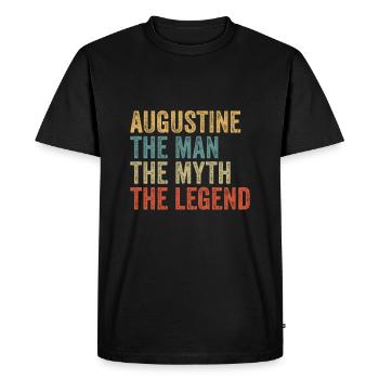 Augustin l’homme le mythe - T-shirt Premium bio Homme - noir - Devant - Nico (187cm)