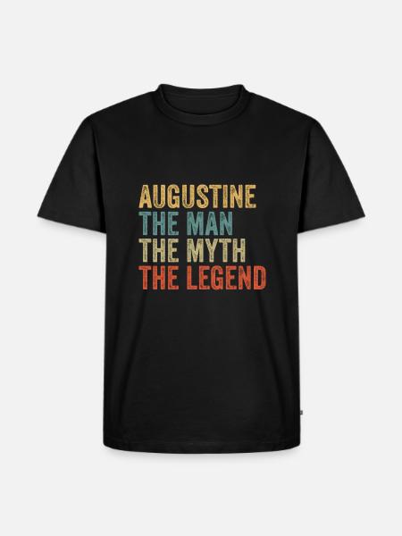 Augustine the man the myth - Men's Premium Organic T-Shirt - black