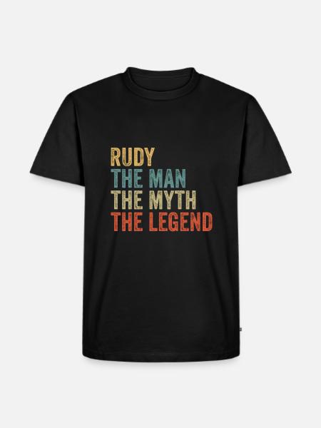 Rudy the man the myth - Men's Premium Organic T-Shirt - black