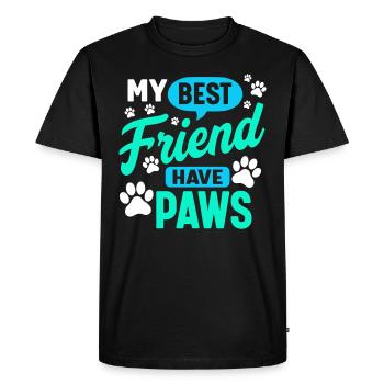 Mon meilleur ami a des pattes - T-shirt Premium bio Homme - noir - Devant - Nico (187cm)