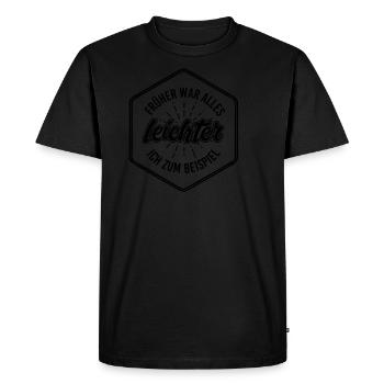 Fruher A été Tout Léger Je Par exemple - T-shirt Premium bio Homme - noir - Devant - Nico (187cm)