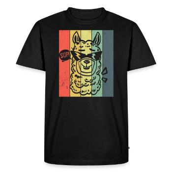 SUPer Cool Lama T-Shirt - T-shirt Premium bio Homme - noir - Devant - Nico (187cm)