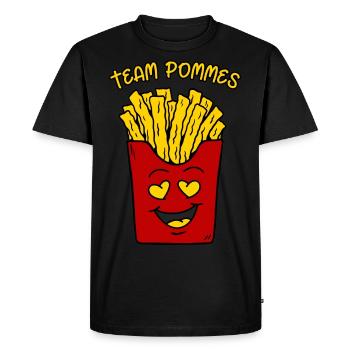 French Fries Bag Funny Fries Team Fries - Men's Premium Organic T-Shirt - black - Front - Nico (187cm)