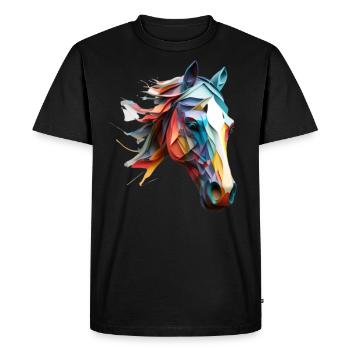A special gift for horse enthusiasts - Men's Premium Organic T-Shirt - black - Front - Nico (187cm)